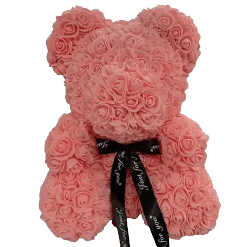 Nounours avec rose éternel