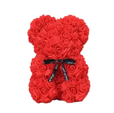 Nounours avec rose éternel